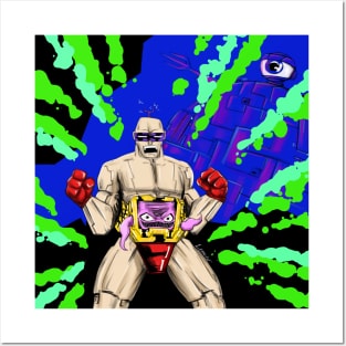 tmmt mutant enemy ecopop krang alien robot art Posters and Art